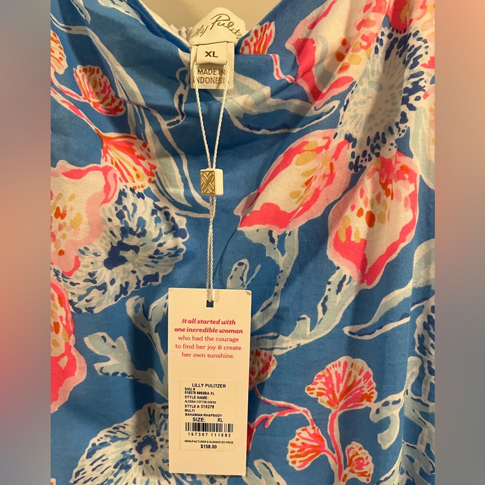 Lilly Pulitzer Alessia Cotton Dress-NWT-size XL - Picture 8 of 8